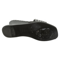 Bottega Veneta Sandals Suede in Black