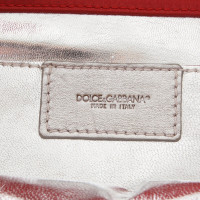 Dolce & Gabbana Dunkelrote Clutch aus Satin