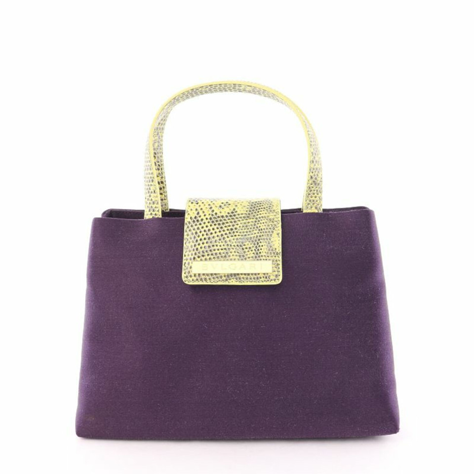 Bulgari Handtas Zijde in Violet