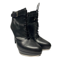 Alexander McQueen Bottines en Cuir en Noir