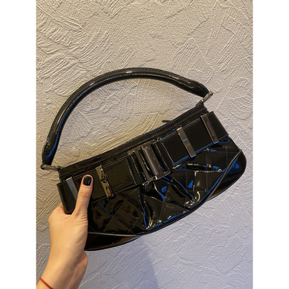 Burberry Clutch Bag Patent leather in Black