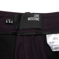 Moschino Love Paio di Pantaloni in Cotone in Viola