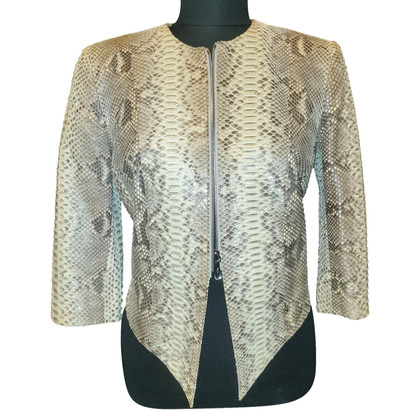 Akris Punto Giacca/Cappotto in Pelle in Beige