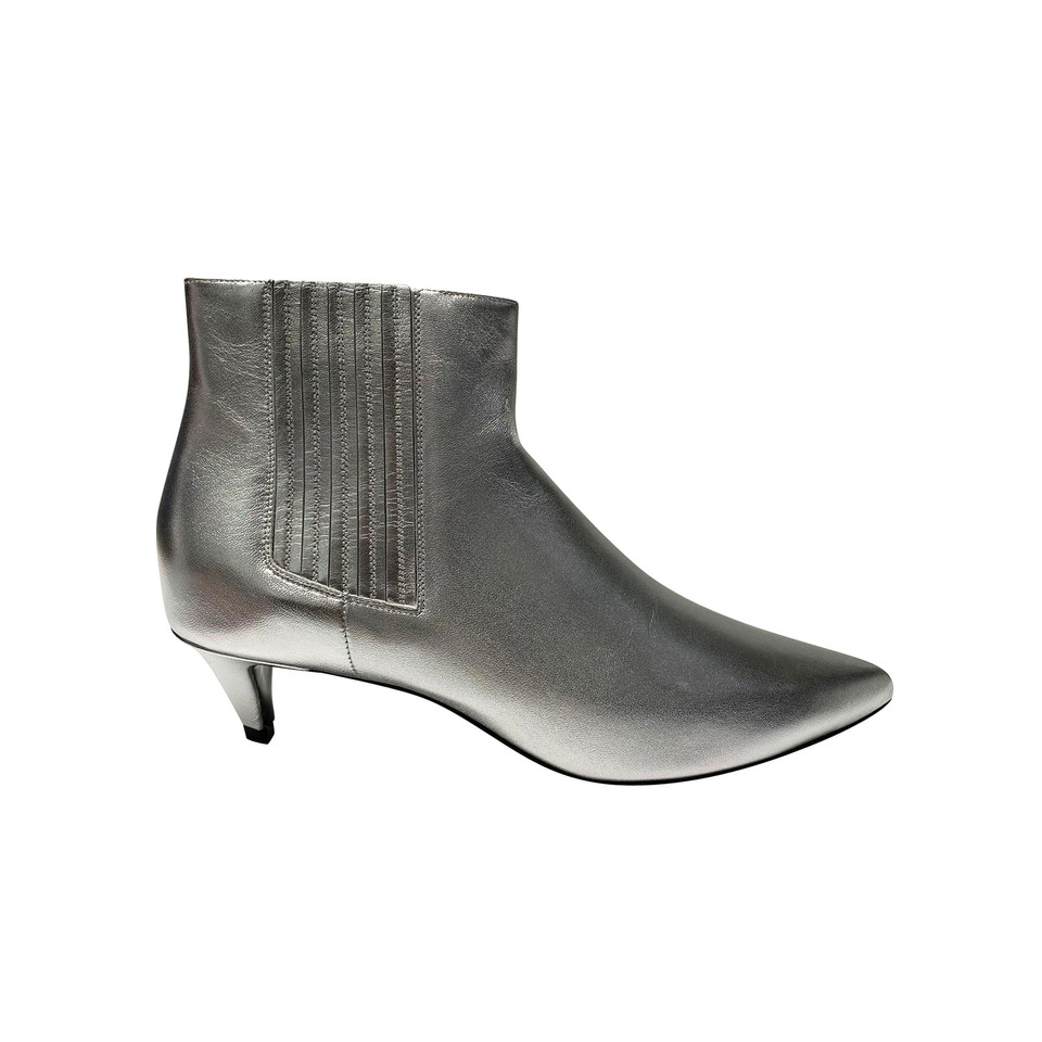 Céline Boots Leather in Silvery