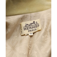 Hermès Giacca/Cappotto in Pelle scamosciata in Giallo