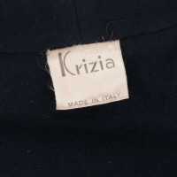 Krizia Jacke/Mantel aus Wolle in Blau