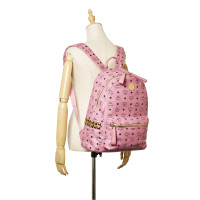 Mcm Rucksack aus Leder in Rosa / Pink
