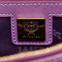 Mcm Umhängetasche aus Leder in Violett
