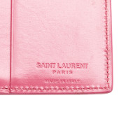 Saint Laurent Sac à main/Portefeuille en Cuir en Rose/pink