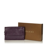 Gucci Tasje/Portemonnee Leer in Violet