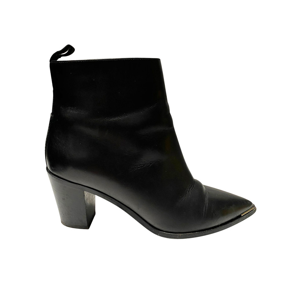 Acne Bottines en Cuir en Noir