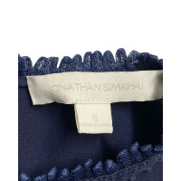 Jonathan Simkhai  Top en Soie en Bleu