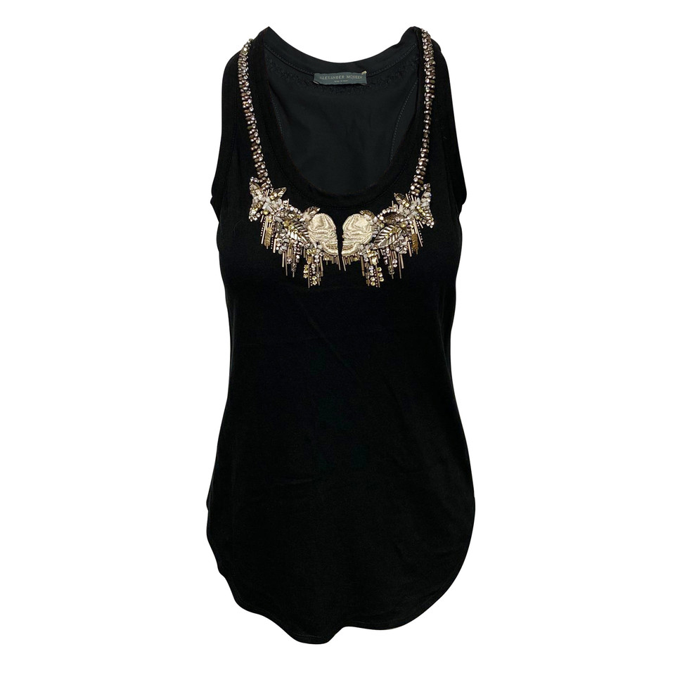 Alexander McQueen Top Cotton in Black