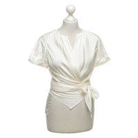 Giorgio Armani Zijden blouse in crème wit