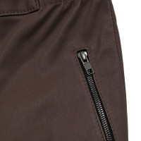 Utzon Trousers Leather in Taupe