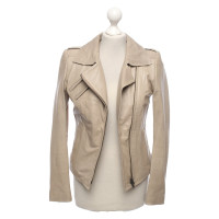 Drykorn Jacke/Mantel aus Leder in Beige