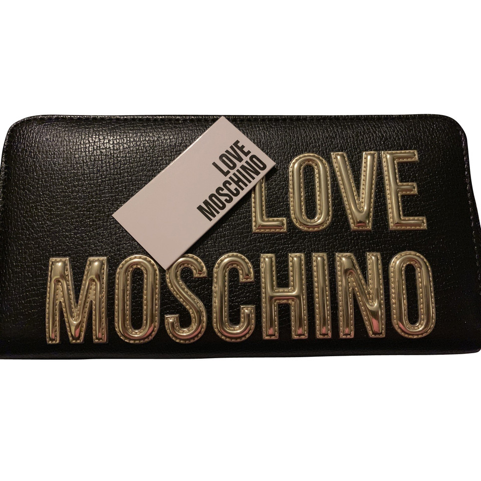 Moschino Love Täschchen/Portemonnaie aus Lackleder
