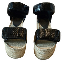 Mm6 By Maison Margiela Sandals Patent leather in Black
