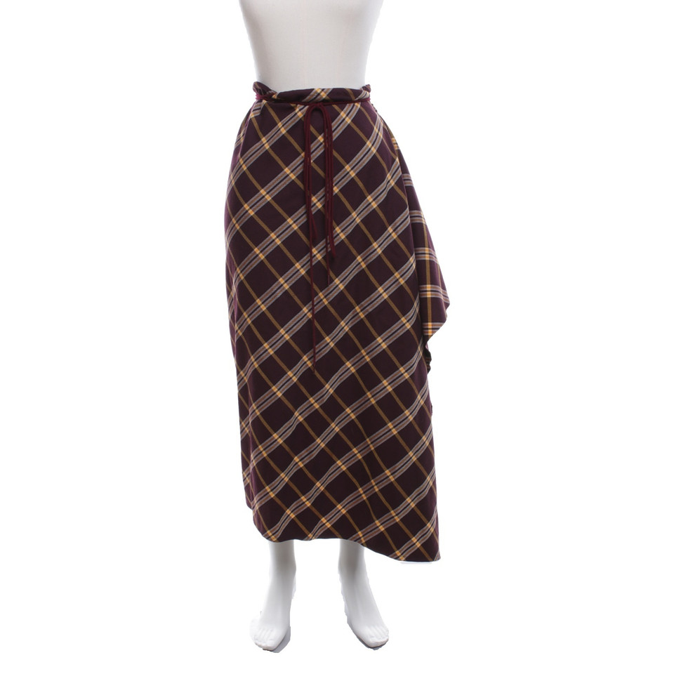 Yohji Yamamoto skirt with checked pattern