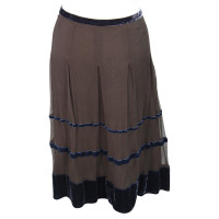 Whistles Silk skirt in brown