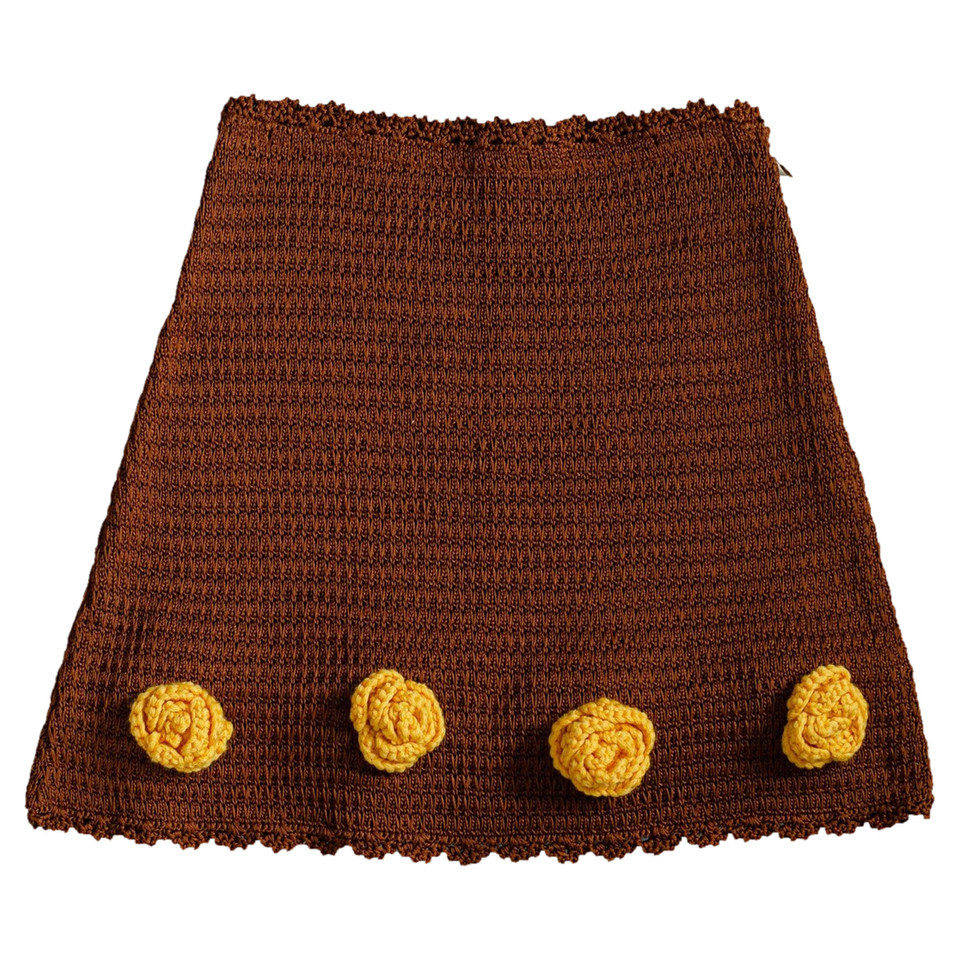Miu Miu Skirt Cotton in Brown