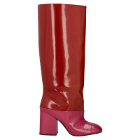 Marni Stiefel aus Leder in Rot