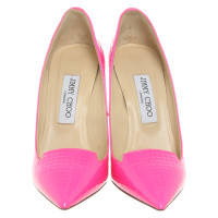 Jimmy Choo Pumps/Peeptoes en Cuir verni en Rose/pink