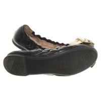Armani Slippers/Ballerinas Leather in Black