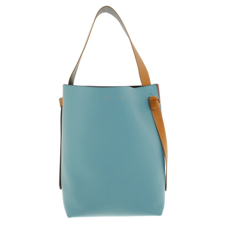 Céline "Twisted Cabas" in brown / turquoise