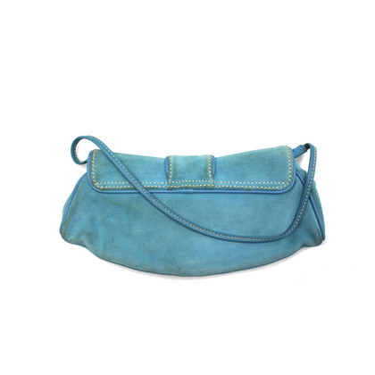 Céline Shopper Leather in Turquoise
