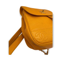 Chanel Rucksack aus Leder in Orange
