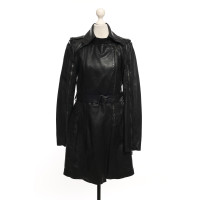 Plein Sud Giacca/Cappotto in Pelle in Nero