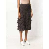 Issey Miyake Skirt Cotton in Brown