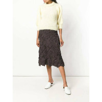 Issey Miyake Skirt Cotton in Brown