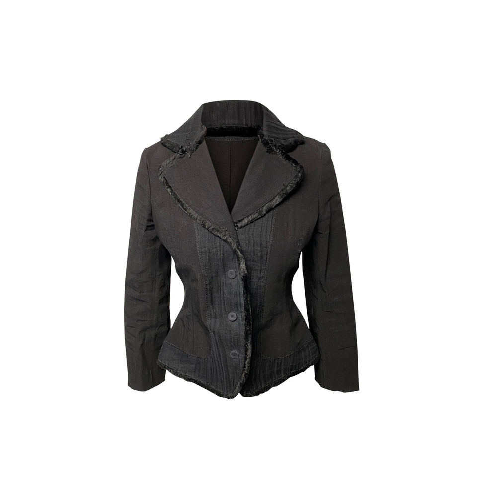 Rochas Jacket/Coat Linen in Black