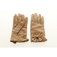 Elisabetta Franchi Gloves Leather in Ochre