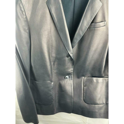 Jil Sander Jacket/Coat Leather in Blue