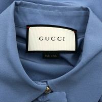 Gucci Oberteil aus Seide in Blau