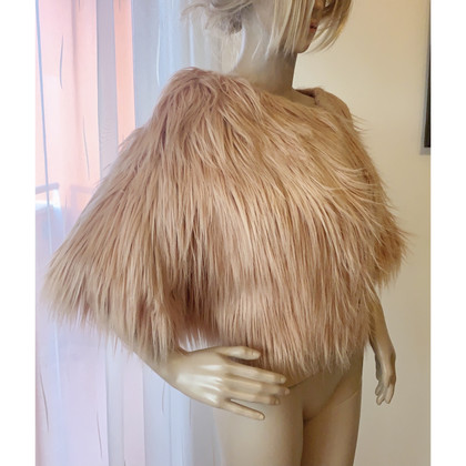 Elisabetta Franchi Jacket/Coat Fur in Nude