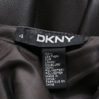 Dkny Skirt Leather in Brown