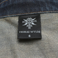 Thomas Wylde Jacke/Mantel aus Baumwolle in Blau