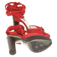 Dolce & Gabbana Sandalen Suède in Rood