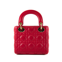 Christian Dior Lady Dior Mini Leather in Red