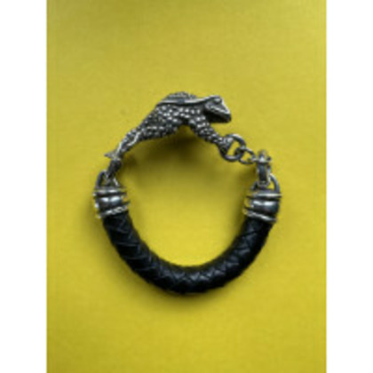 Kieselstein Cord Bracelet/Wristband Silver in Black