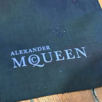 Alexander McQueen Echarpe/Foulard en Coton en Bleu
