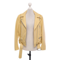 Acne Jacke/Mantel aus Leder in Gelb