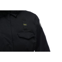 Blauer Jacke/Mantel in Schwarz