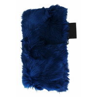 Dolce & Gabbana Sciarpa in Pelle in Blu