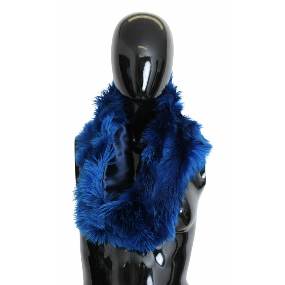 Dolce & Gabbana Scarf/Shawl Leather in Blue
