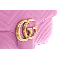 Gucci GG Marmont Flap Bag Normal Leer in Roze
